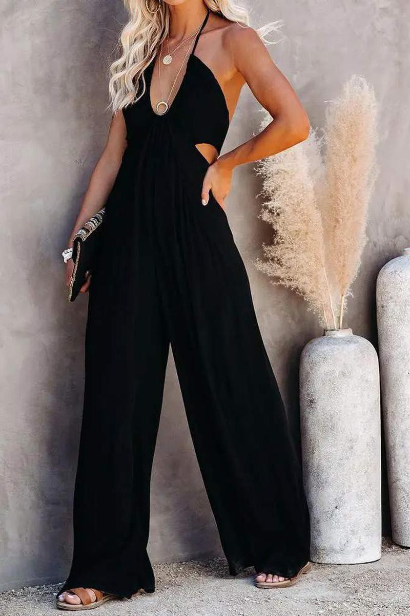 Backless Halter Jumpsuit