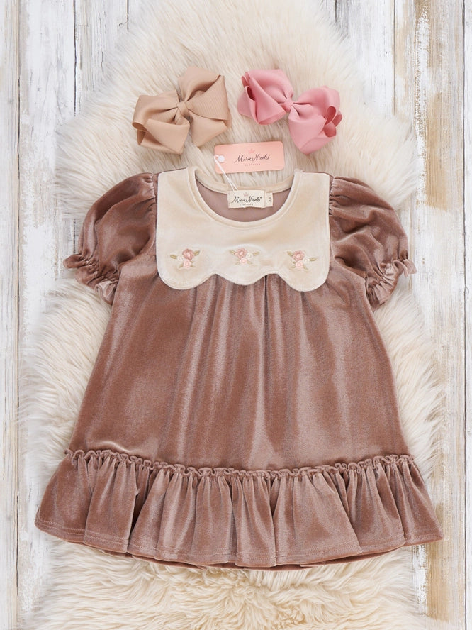 Vintage Embroidered Collar Dress