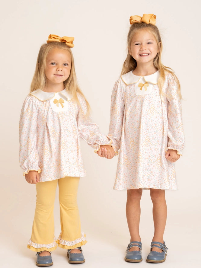 Meadow Bow Floral Collar Dress