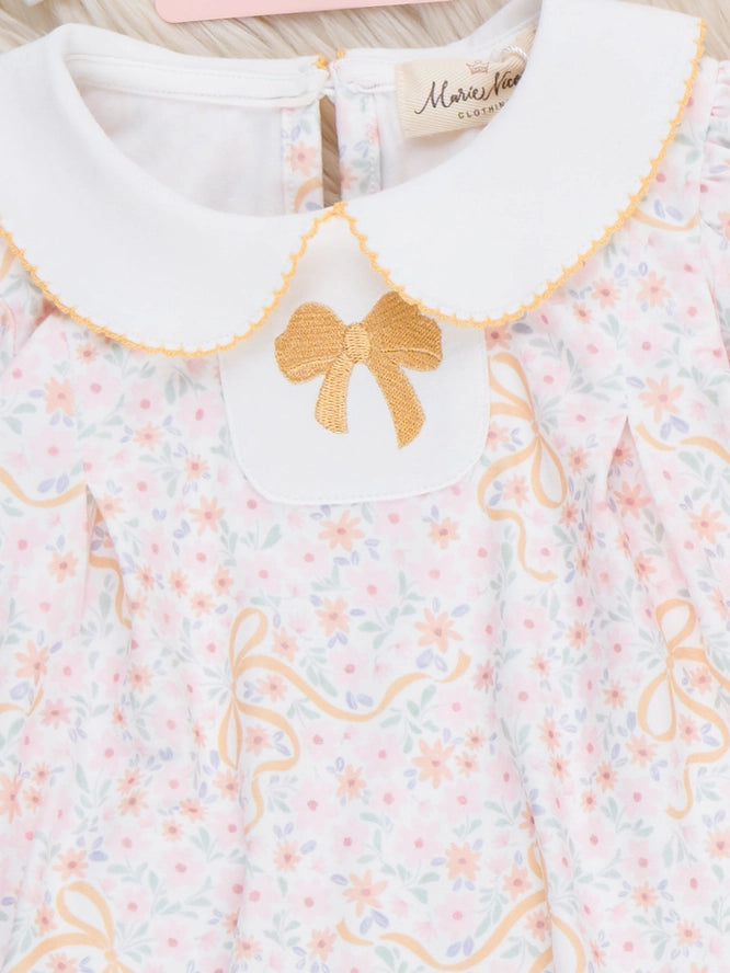 Meadow Bow Floral Collar Bloomer Set