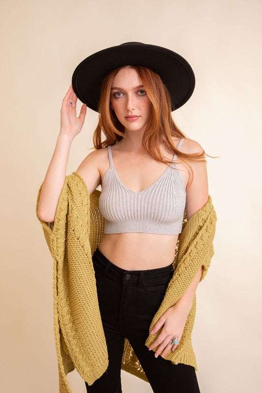 Contour Rib Knit Brami Lounge Top