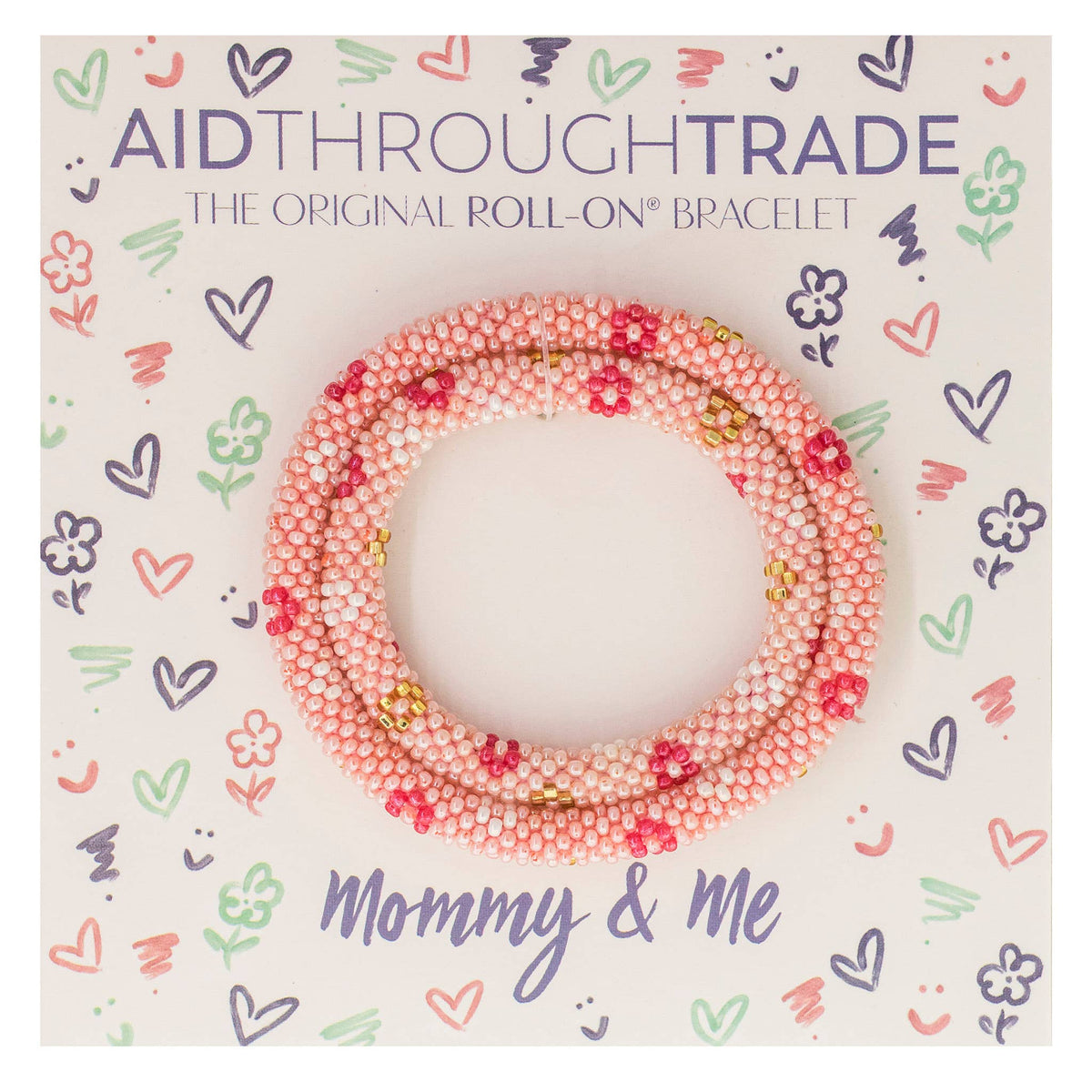 Back To School Mommy & Me Roll-On® Bracelets - Flower Power