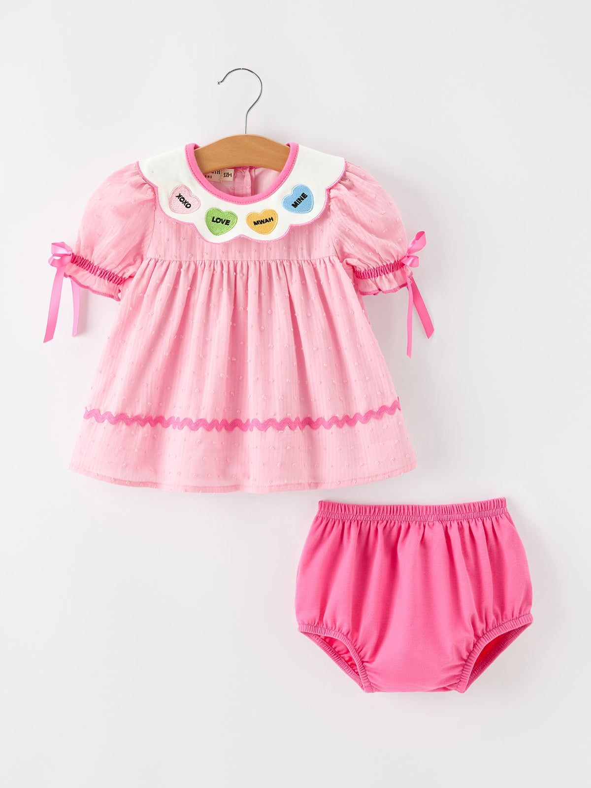 Valentine’s Day Girls Conversation Heart Top & Bloomer Set