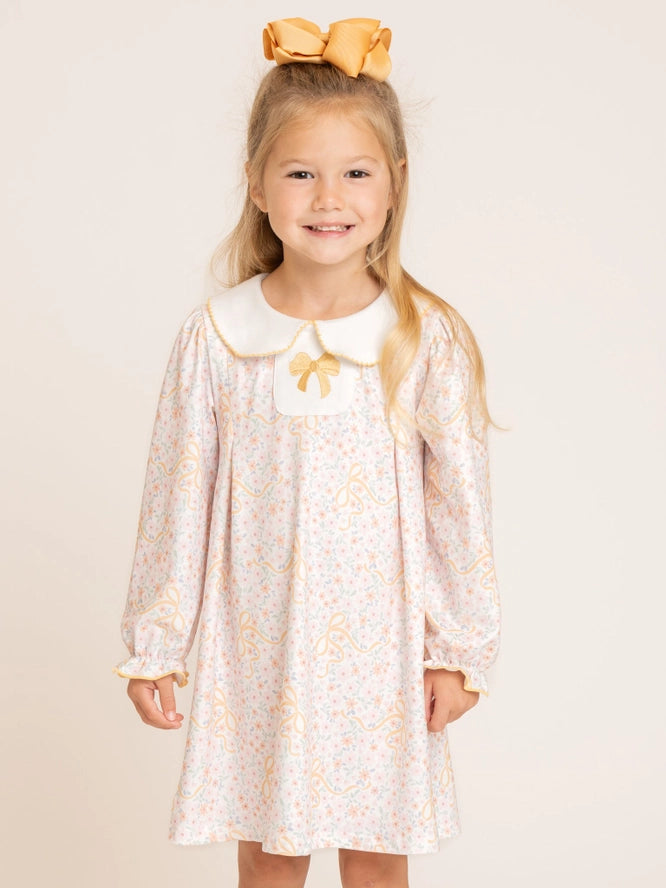 Meadow Bow Floral Collar Dress