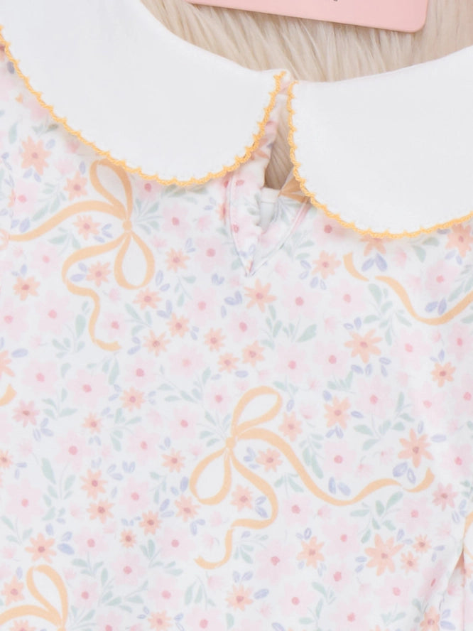 Meadow Bow Floral Collar Dress