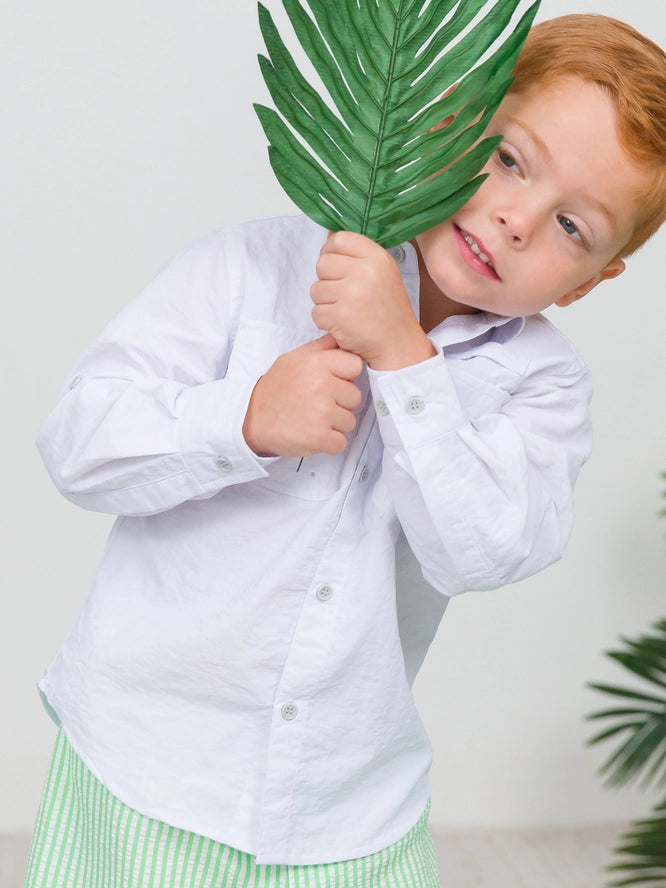 Ruffle Butts White Fishing Shirt