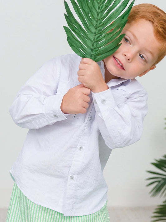 Ruffle Butts White Fishing Shirt