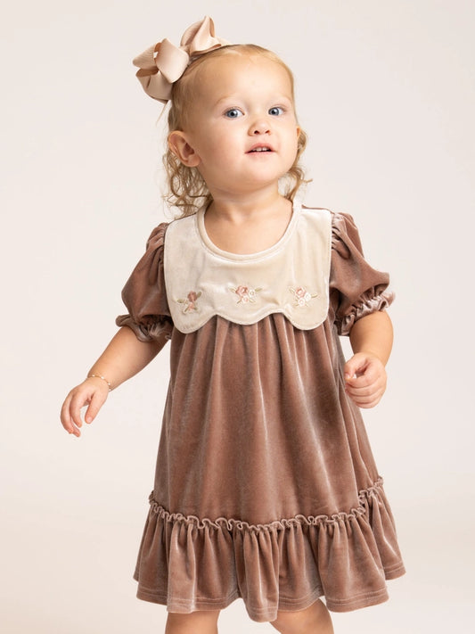 Vintage Embroidered Collar Dress