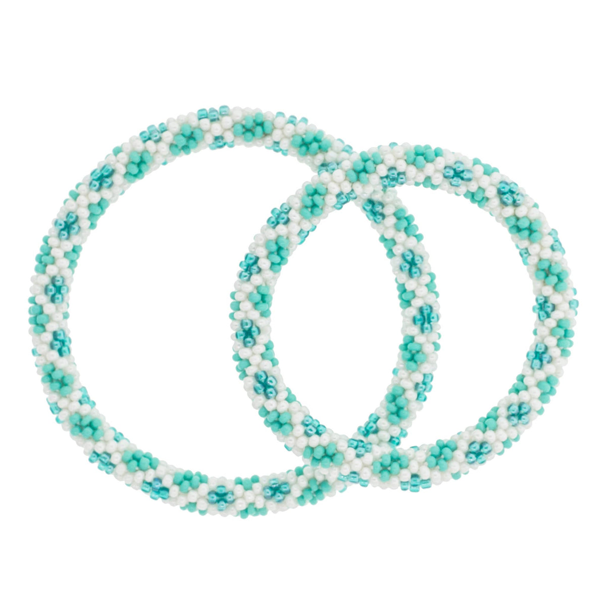 Mommy & Me Roll-On® Bracelets Aquamarine- Set of 2