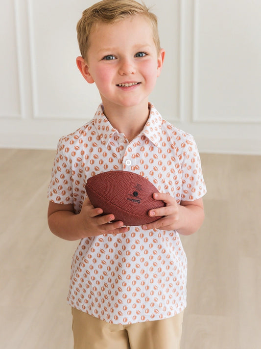 Ruffle Butts Football Frenzy Polo