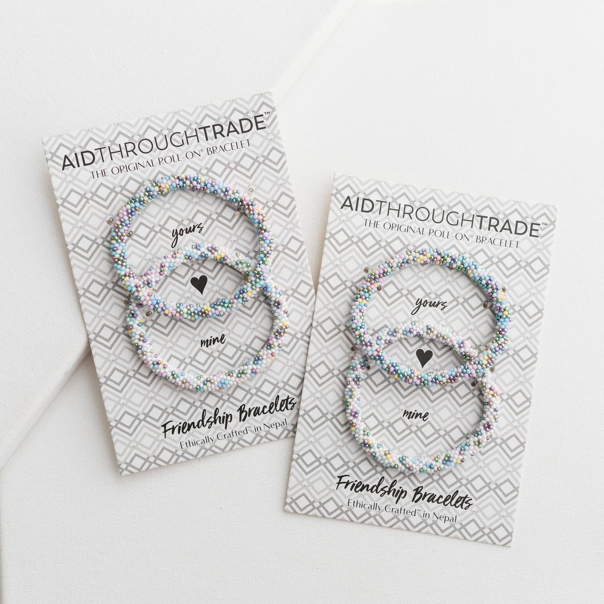 Unicorn Roll-On® Friendship Bracelets - Pastel Rainbow