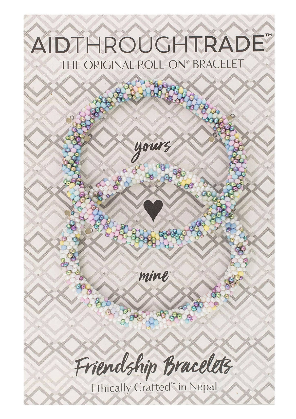Unicorn Roll-On® Friendship Bracelets - Pastel Rainbow