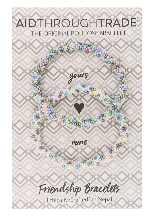 Unicorn Roll-On® Friendship Bracelets - Pastel Rainbow