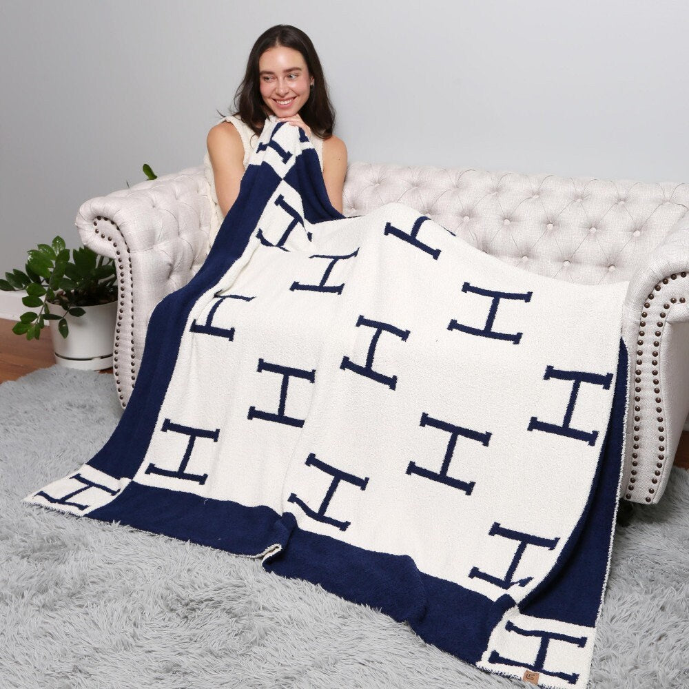 H Initial ComfyLuxe Throw