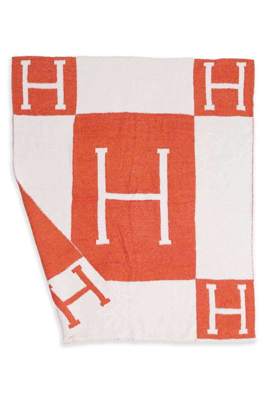 H Initial ComfyLuxe Baby Blanket