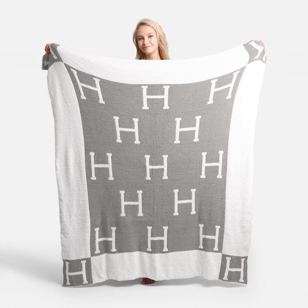 H Initial ComfyLuxe Throw