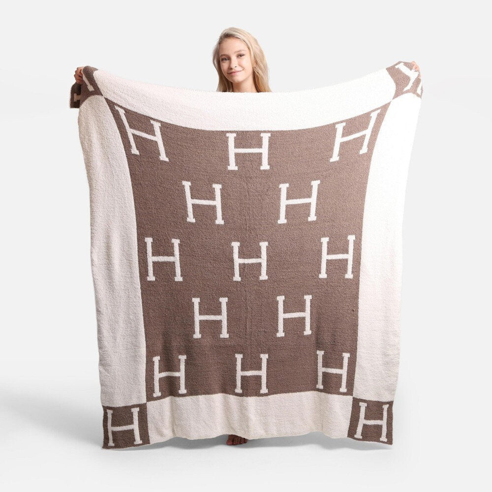 H Initial ComfyLuxe Throw