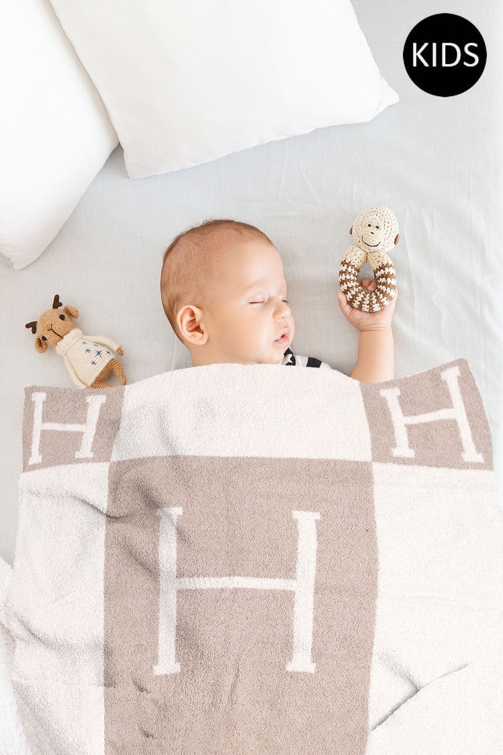 H Initial ComfyLuxe Baby Blanket